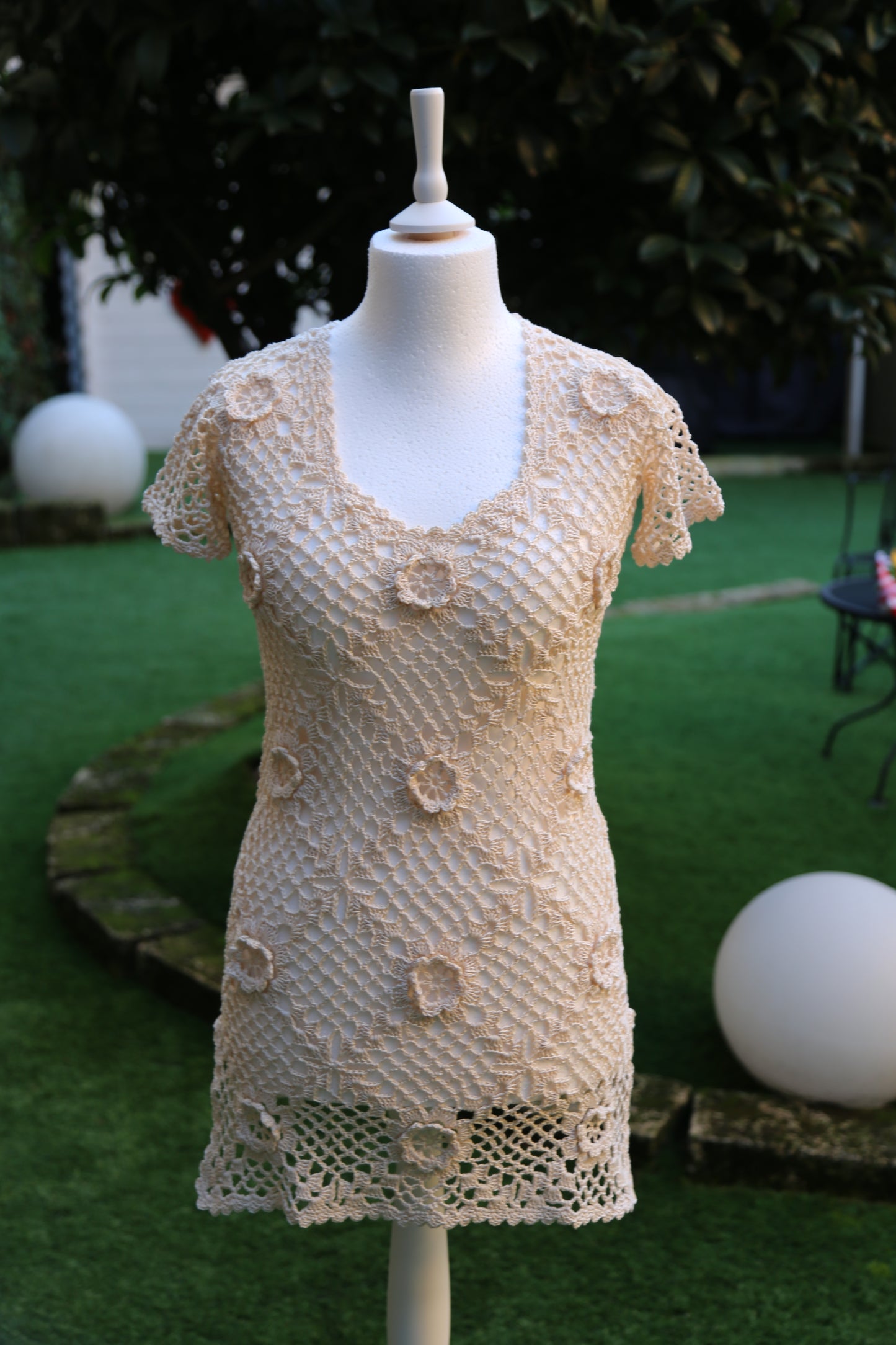 vestito donna estivo corto completamente fatto a mano