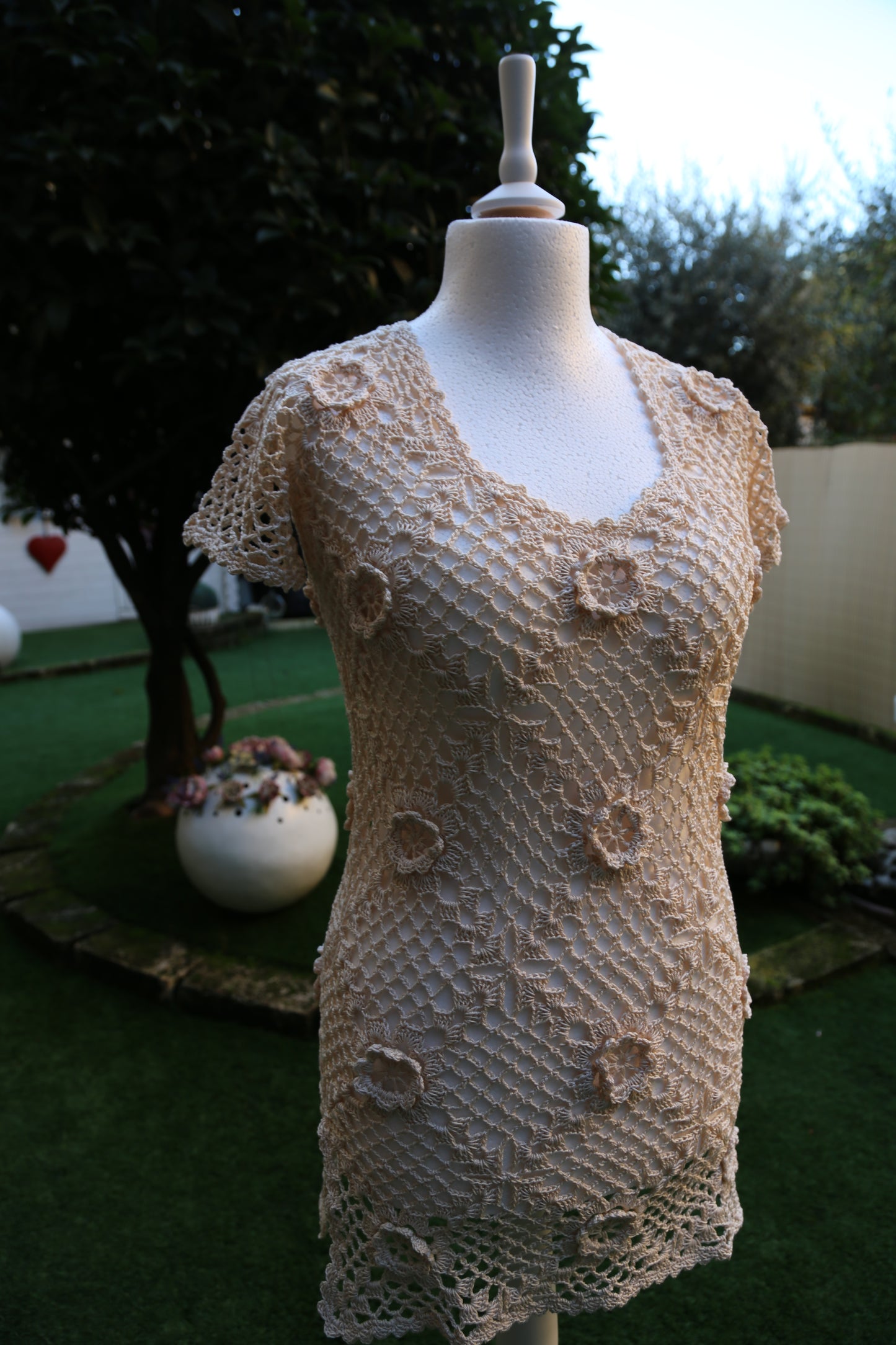vestito donna estivo corto completamente fatto a mano