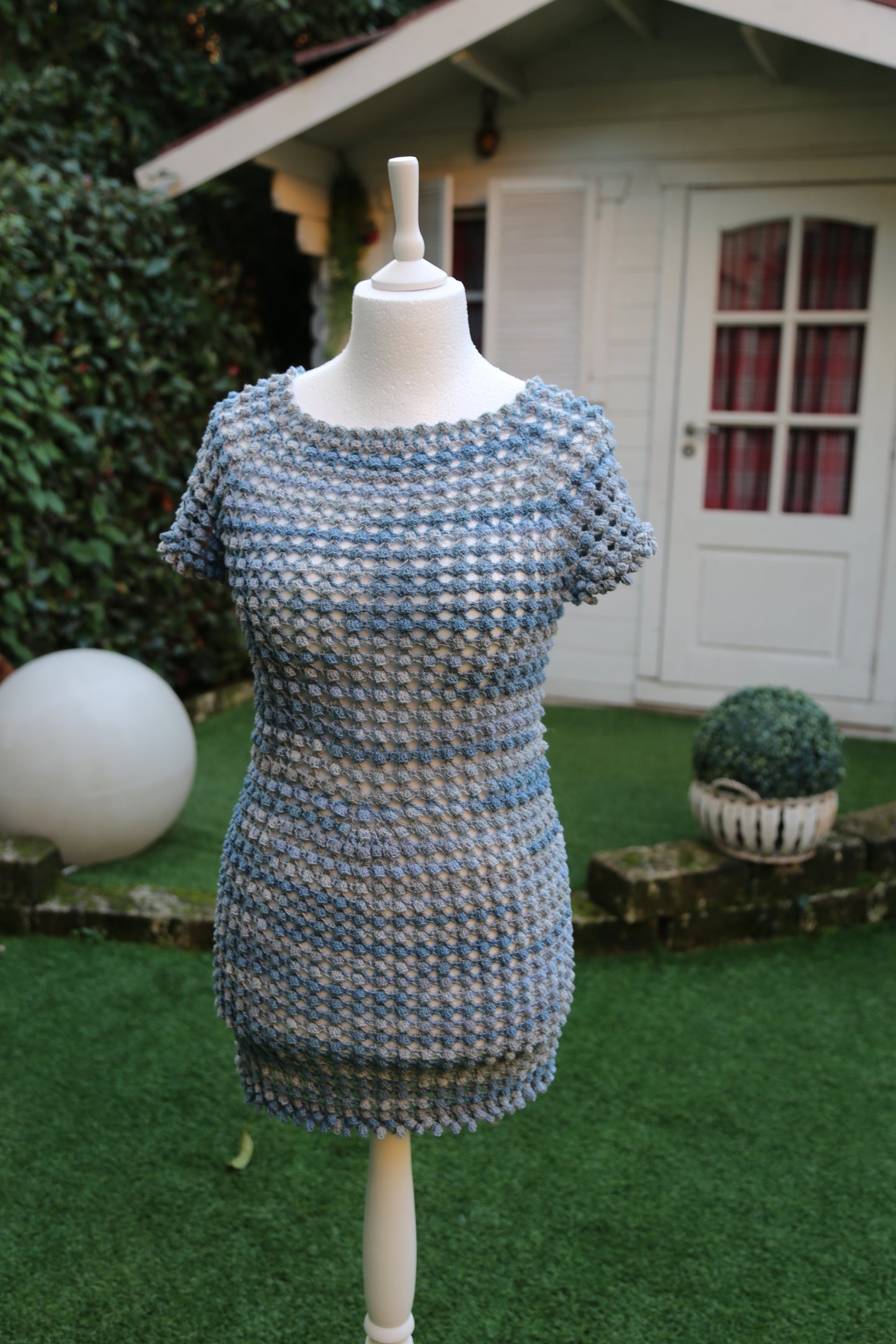 vestito donna estivo a maniche corte completamente fatto a mano
