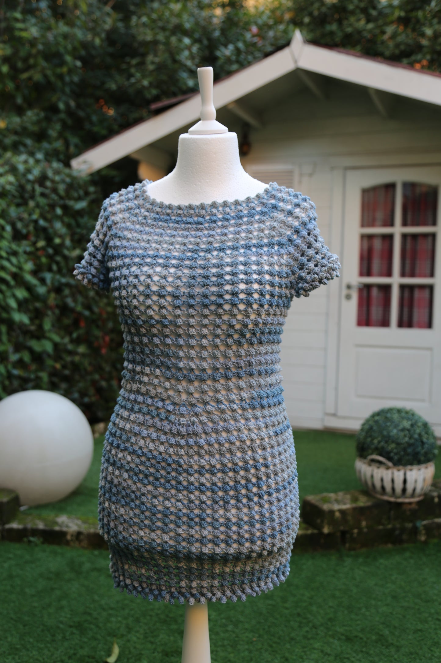 vestito donna estivo a maniche corte completamente fatto a mano