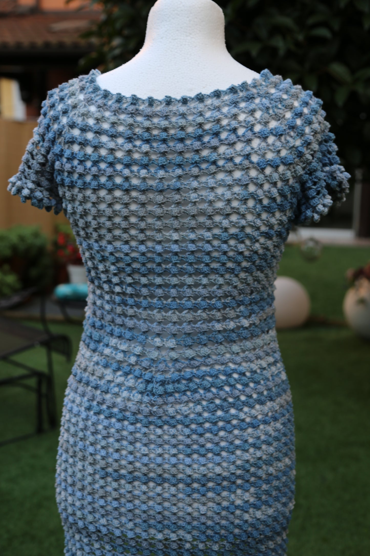 vestito donna estivo a maniche corte completamente fatto a mano