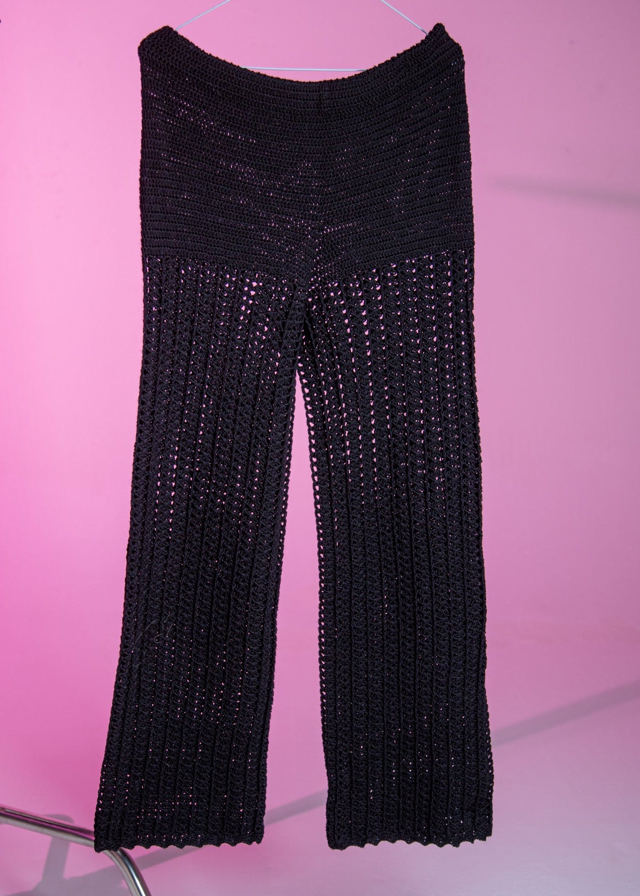 Pantaloni Minerva con filato di cotone completamente fatti a mano