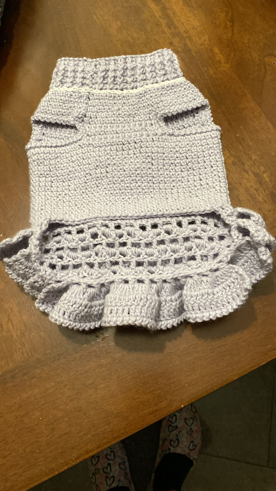 vestito con volano per femminuccia fatto a mano